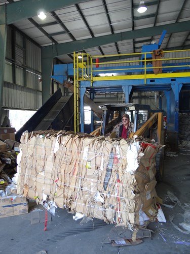 image of bundles of recycled materials